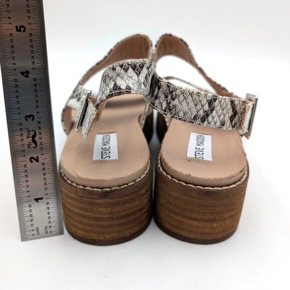 Steve Madden Teenie Platform Wedge Sandals Women's Multicolor Size US9M EU39.5 - Picture 4 of 13